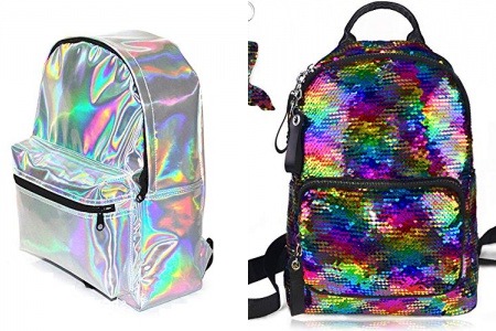 Mochila escolar brillante