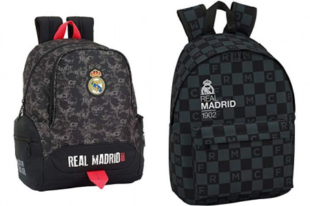 Mochila escolar real madrid negra