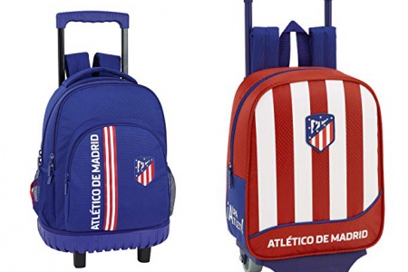 Mochila escolar ruedas atletico de madrid