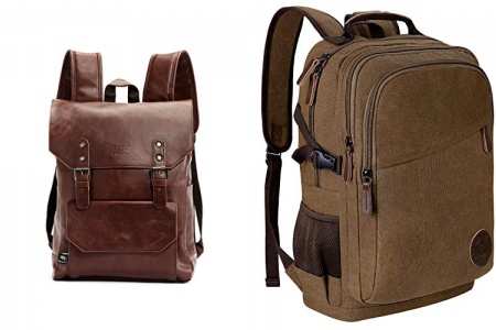 Mochila marron hombre