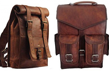 Mochila piel hombre vintage