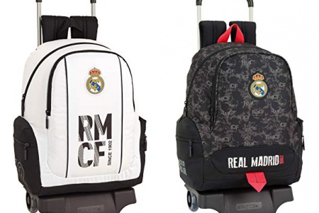 Mochila infantil con ruedas real madrid